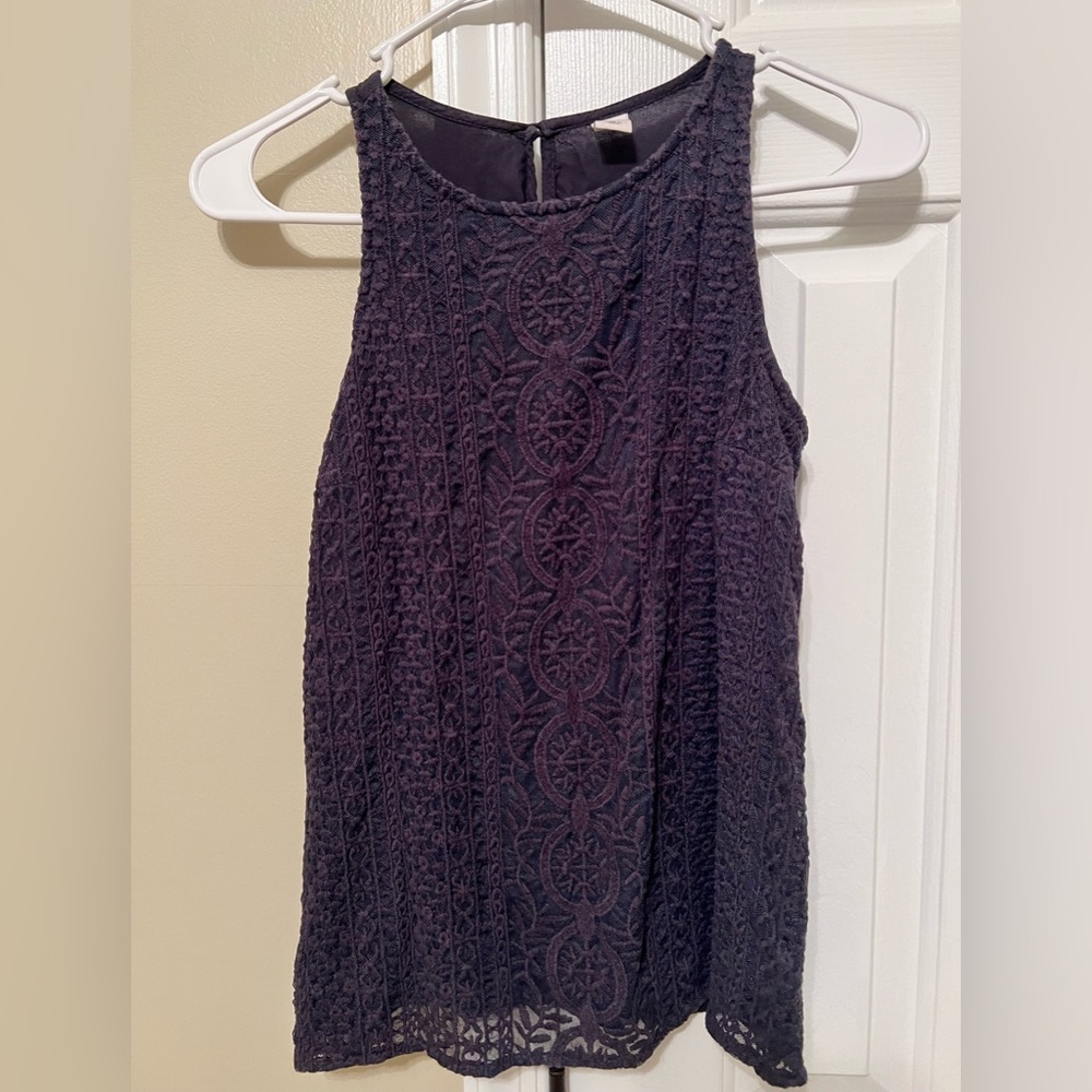 Old Navy, Navy Blue Lace Tank, Size S